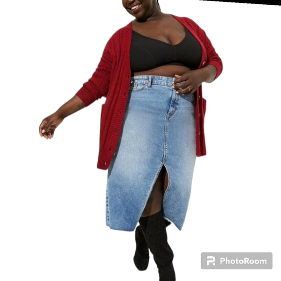 Nwt Torrid Red Vegan Cashmere Front Cardigan sz 1X - Picture 4 of 5